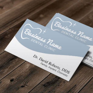 Tarjeta De Citas Tipografía dental dental Dusty Blue Dental Care