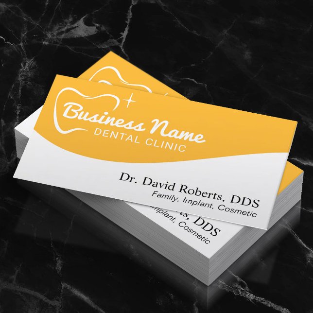 Tarjeta De Citas Tipografía dental dental moderna Oro Odontológico (Subido por el creador)