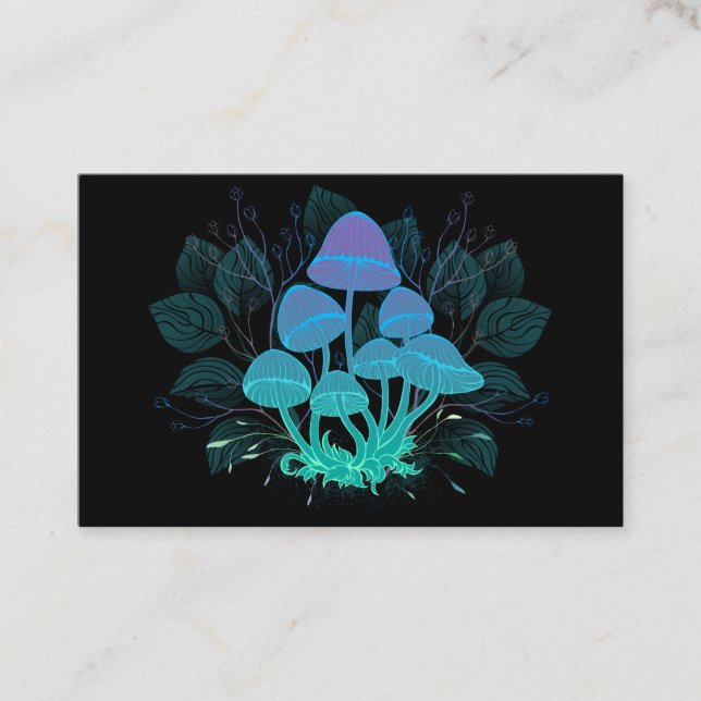 Tarjeta De Citas Toadstools en Bushes (Anverso)
