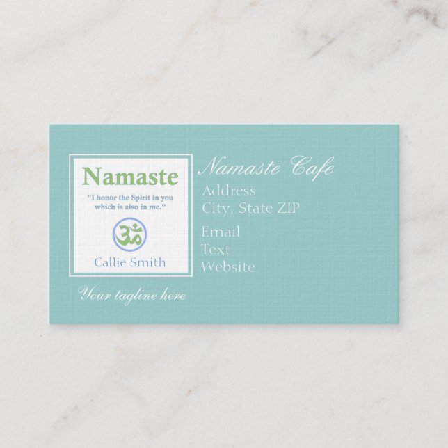 Tarjeta De Citas Traducción de nombres (Anverso)