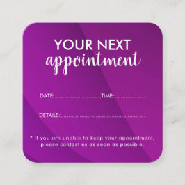 Tarjeta De Citas Trendy Modern Salon Appointment Reminder Card