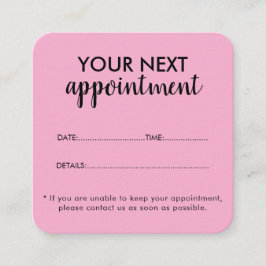 Tarjeta De Citas Trendy Modern Salon Appointment Reminder Card