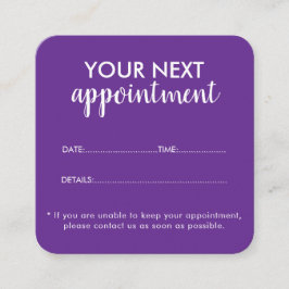 Tarjeta De Citas Trendy Modern Salon Appointment Reminder Card