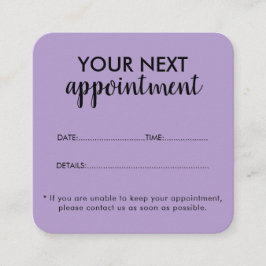 Tarjeta De Citas Trendy Modern Salon Appointment Reminder Card