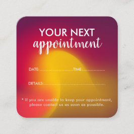 Tarjeta De Citas Trendy Modern Salon Appointment Reminder Card