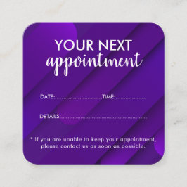 Tarjeta De Citas Trendy Modern Salon Appointment Reminder Card