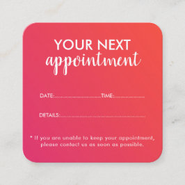 Tarjeta De Citas Trendy Modern Salon Appointment Reminder Card