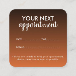 Tarjeta De Citas Trendy Modern Salon Appointment Reminder Card