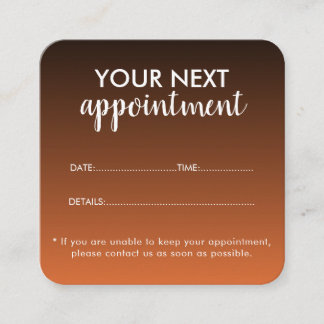 Tarjeta De Citas Trendy Modern Salon Appointment Reminder Card