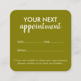 Tarjeta De Citas Trendy Modern Salon Appointment Reminder Card