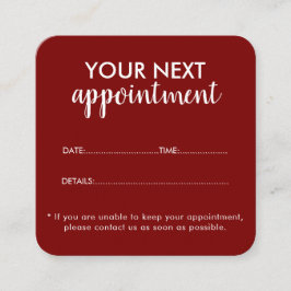 Tarjeta De Citas Trendy Modern Salon Appointment Reminder Card