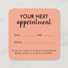 Tarjeta De Citas Trendy Modern Salon Appointment Reminder Card