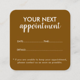 Tarjeta De Citas Trendy Modern Salon Appointment Reminder Card