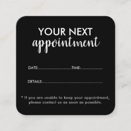 Tarjeta De Citas Trendy Modern Salon Appointment Reminder Card