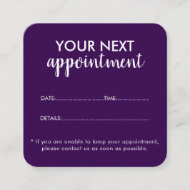 Tarjeta De Citas Trendy Modern Salon Appointment Reminder Card