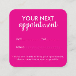 Tarjeta De Citas Trendy Modern Salon Appointment Reminder Card