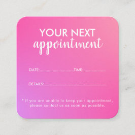 Tarjeta De Citas Trendy Modern Salon Appointment Reminder Card