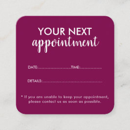 Tarjeta De Citas Trendy Modern Salon Appointment Reminder Card