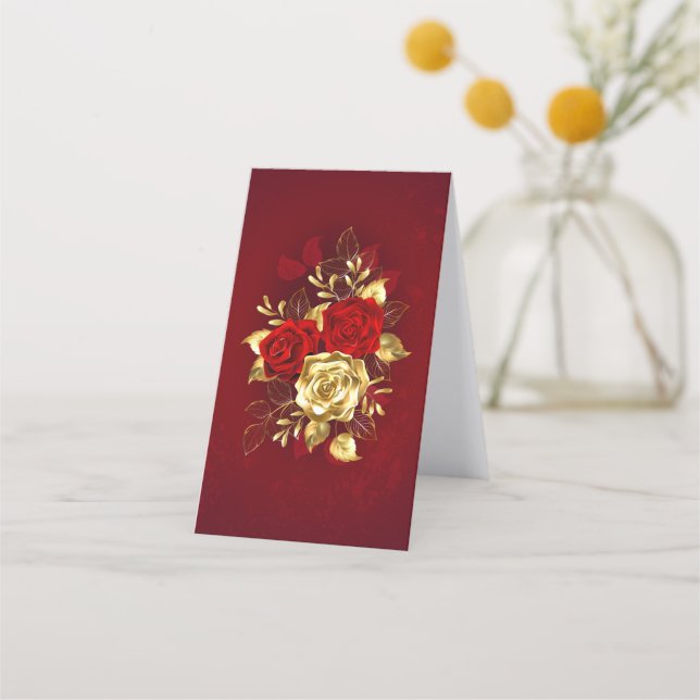 Tarjeta De Citas Tres Rosas Joyas (Reverso)