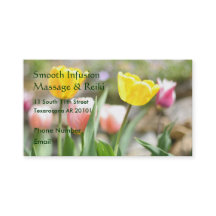 Tulipanes rosados y amarillos