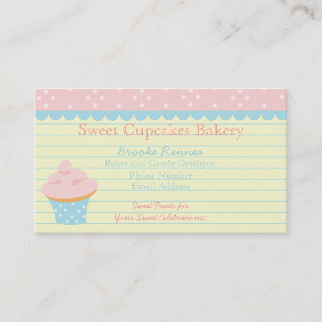 Tarjeta De Citas ¡Un pastel con puntos! (Anverso)