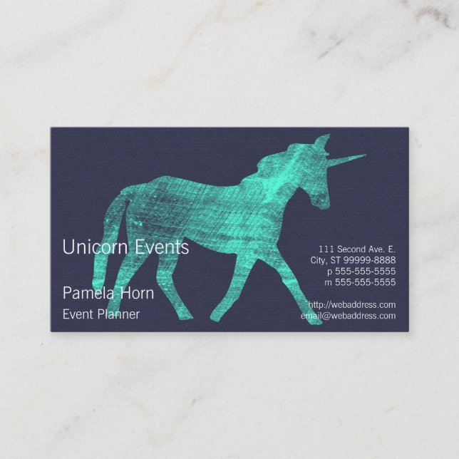 Tarjeta De Citas Unicornio (Anverso)