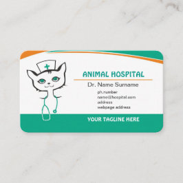 Tarjeta De Citas Vet Doctor & Animal Clinic Dog Cat business card