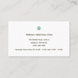 Tarjeta De Citas Veterinary Clinic Appointment Reminder Card