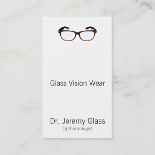 Tarjeta De Citas Vidrios de las gafas