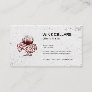 Tarjeta De Citas Vinos de uva Bodega Viñetería de ayuno