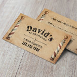 Tarjeta De Citas Vintage Barber Barbershop Hair Stylist Nombramient<br><div class="desc">Cartas de citas de Barbershop Vintage Hair Stylist.</div>