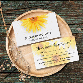 Tarjeta De Citas Yellow Daisies Salon Hair Stylist