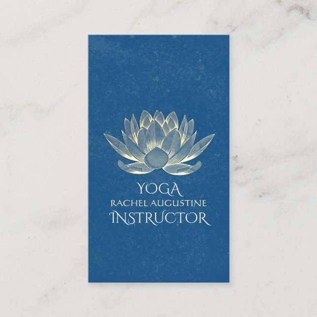 Tarjeta De Citas Yoga Meditación Reiki Instructor Nombramiento Lotu (Anverso)