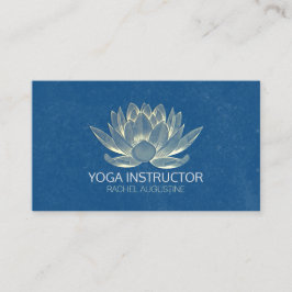 Tarjeta De Citas YOGA Studio Meditación Reiki Instructor Gold Lotus