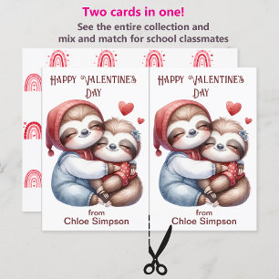 Tarjeta de clase de Fiesta de San Valentín de niño