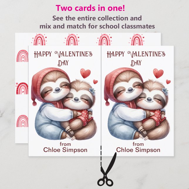 Tarjeta de clase de Fiesta de San Valentín de niño (Subido por el creador)