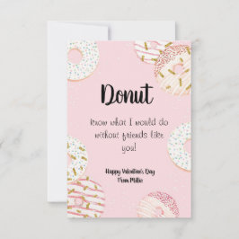 Tarjeta de clase Donut El día de San Valentín