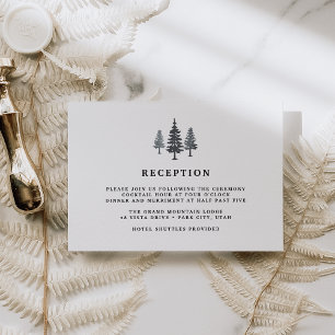 Tarjeta de Clausura de Recepción de Boda de Bosque