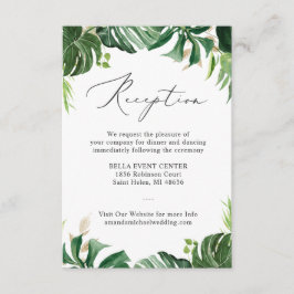 Tarjeta de Clausura de Recepción de Boda de Palma 