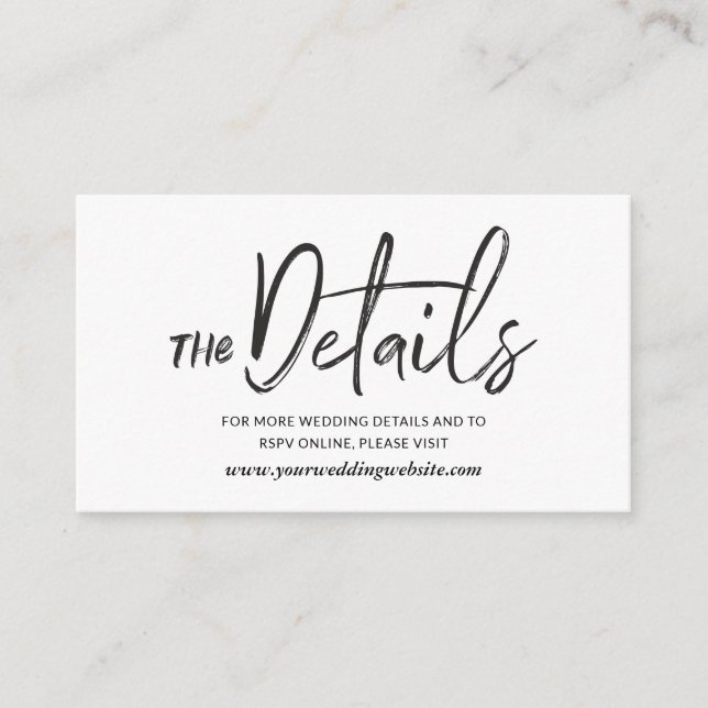 Tarjeta de clausura de sitio web del Boda de calig (Anverso)