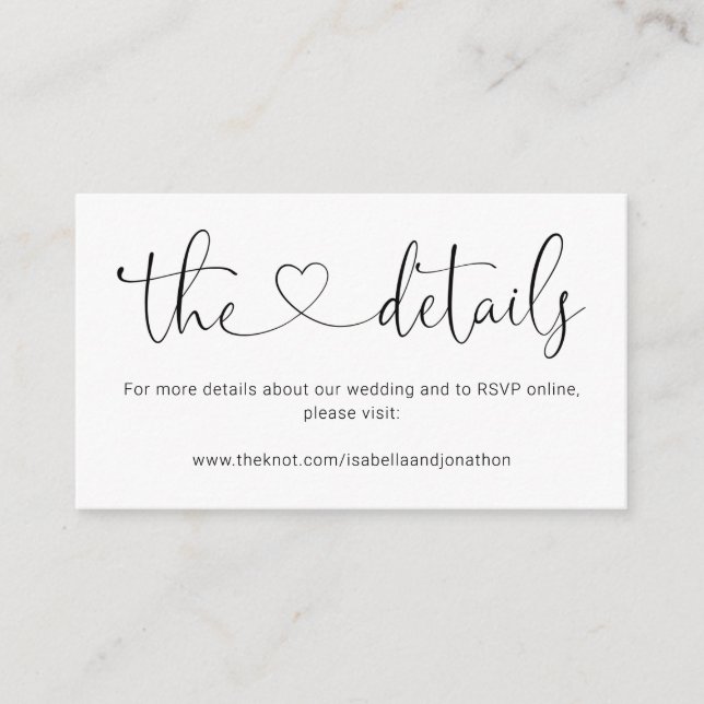 Tarjeta de clausura del sitio web de detalles de B (Anverso)