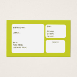 Tarjeta de cliente