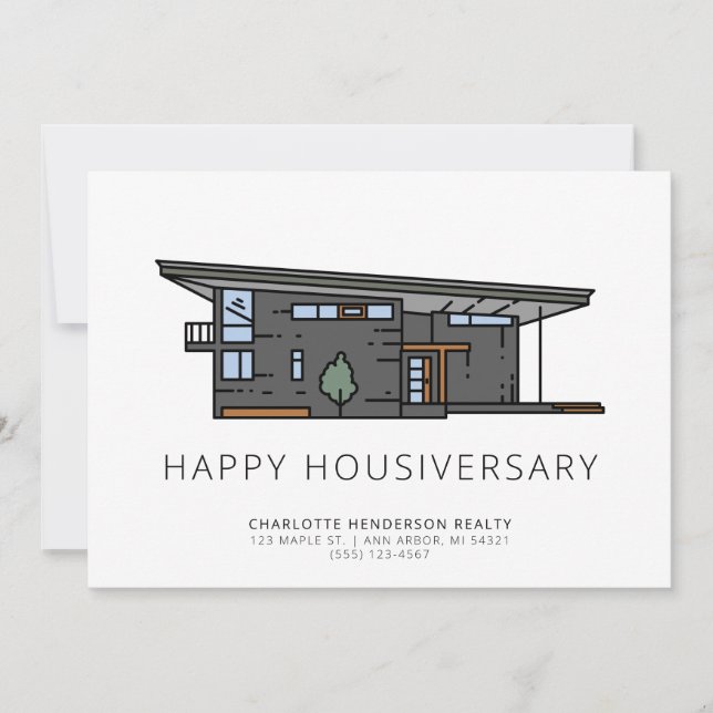 Tarjeta de cliente de Aniversario de la Casa Feliz (Anverso)