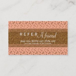 Tarjeta de cliente de recomendación de confeti ros