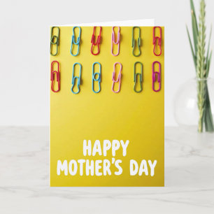 Tarjeta de Clips del Día de la Madre Soleado