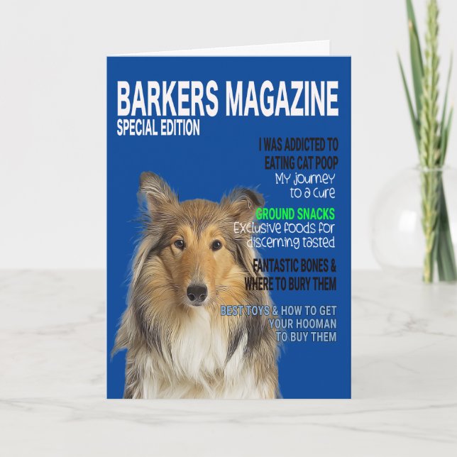 Tarjeta de cobertura de Collie Parody Magazine (Anverso)