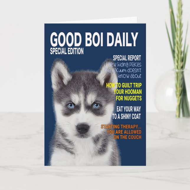 Tarjeta de cobertura de la revista Siberian Husky  (Anverso)