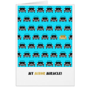 Tarjeta de coche clásica de Morris Menor