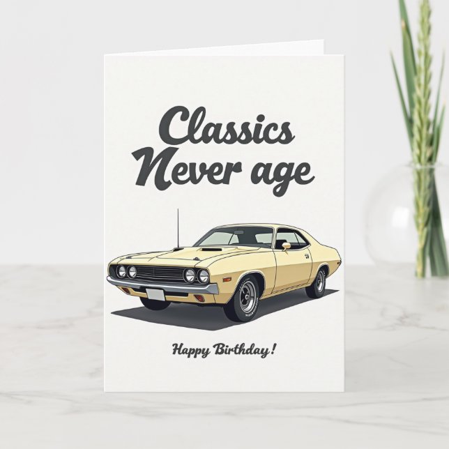 Tarjeta de Coche Clásico Dulce (Anverso)