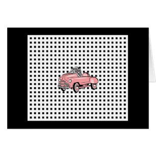 Tarjeta de coche rosada del pedal (1920-1960)